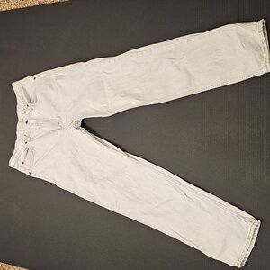 Vintage Reed St. James Gray High Waisted Heavy Denim Straight Jeans Mens 36 X 34